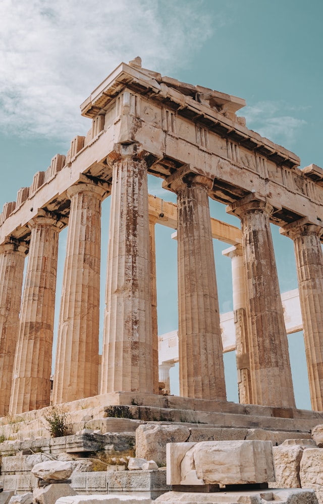 Classical stone columns